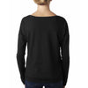 Next Level Women's Black Terry Long-Sleeve Scoop Tee