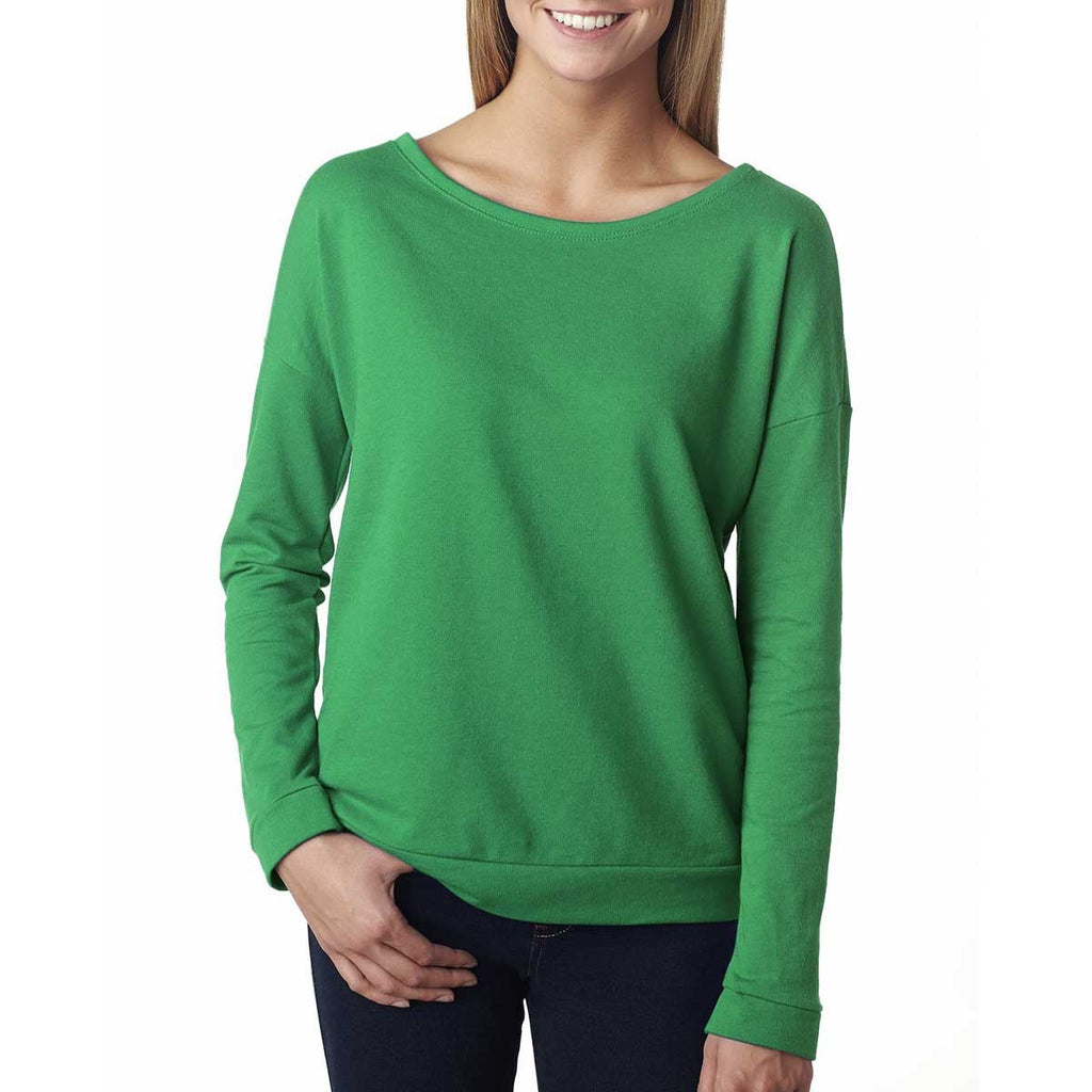 Next Level Women's Envy Terry Long-Sleeve Scoop Tee