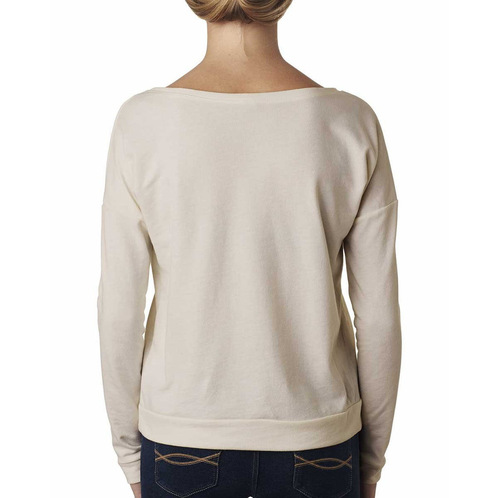 Next Level Women's Sand Terry Long-Sleeve Scoop Tee