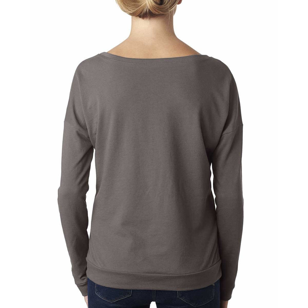 Next Level Women's Warm Gray Terry Long-Sleeve Scoop Tee