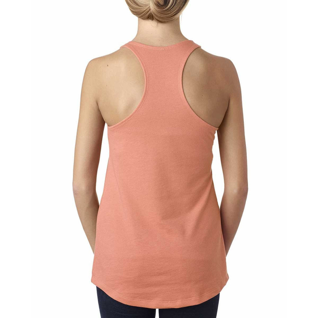 Next Level Women's Light Orange Terry Racerback Tank
