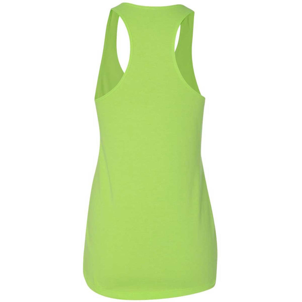 Next Level Women's Neon Heather Green Terry Racerback Tank