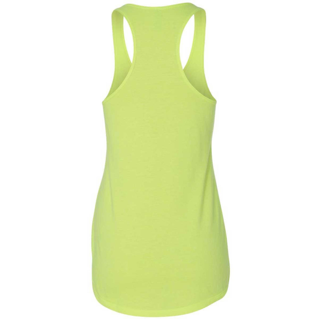 Next Level Women's Neon Yellow Terry Racerback Tank