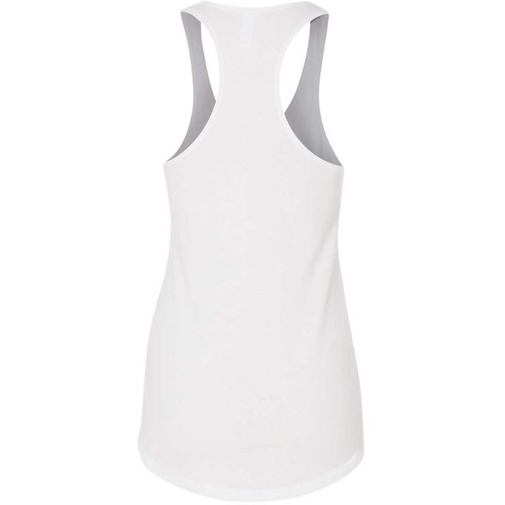 Next Level Women's White Terry Racerback Tank