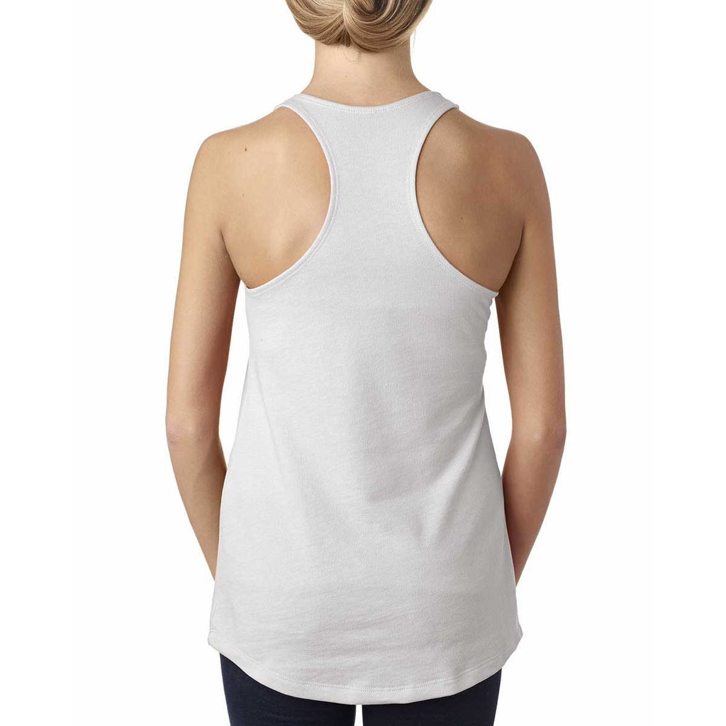 Next Level Women's White Terry Racerback Tank