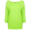 6951-next-level-women-neon-green-tee