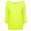 6951-next-level-women-neon-yellow-tee