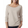 Next Level Women's Sand Terry Raw-Edge 3/4-Sleeve Raglan Tee