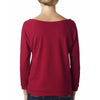 Next Level Women's Scarlet Terry Raw-Edge 3/4-Sleeve Raglan Tee