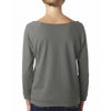 Next Level Women's Warm Gray Terry Raw-Edge 3/4-Sleeve Raglan Tee
