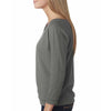 Next Level Women's Warm Gray Terry Raw-Edge 3/4-Sleeve Raglan Tee
