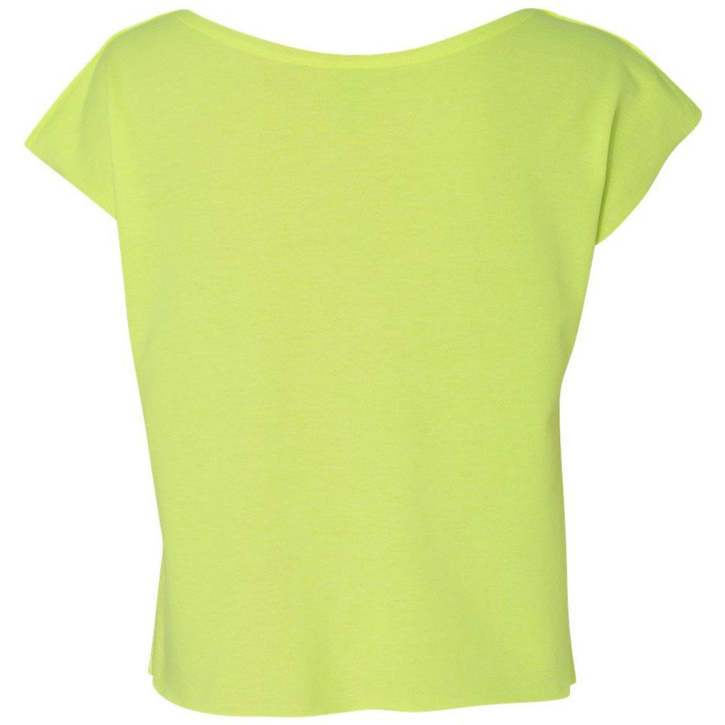 Next Level Women's Neon Yellow Terry Dolman Tee