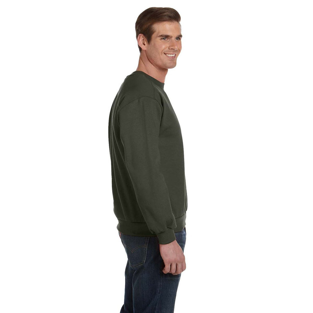 Anvil Men's City Green Crewneck Fleece Sweatshirt