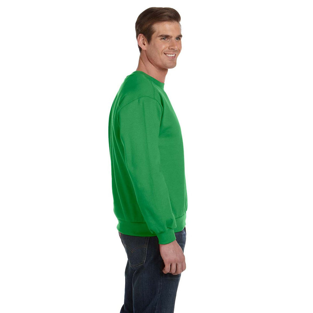 Anvil Men's Green Apple Crewneck Fleece Sweatshirt