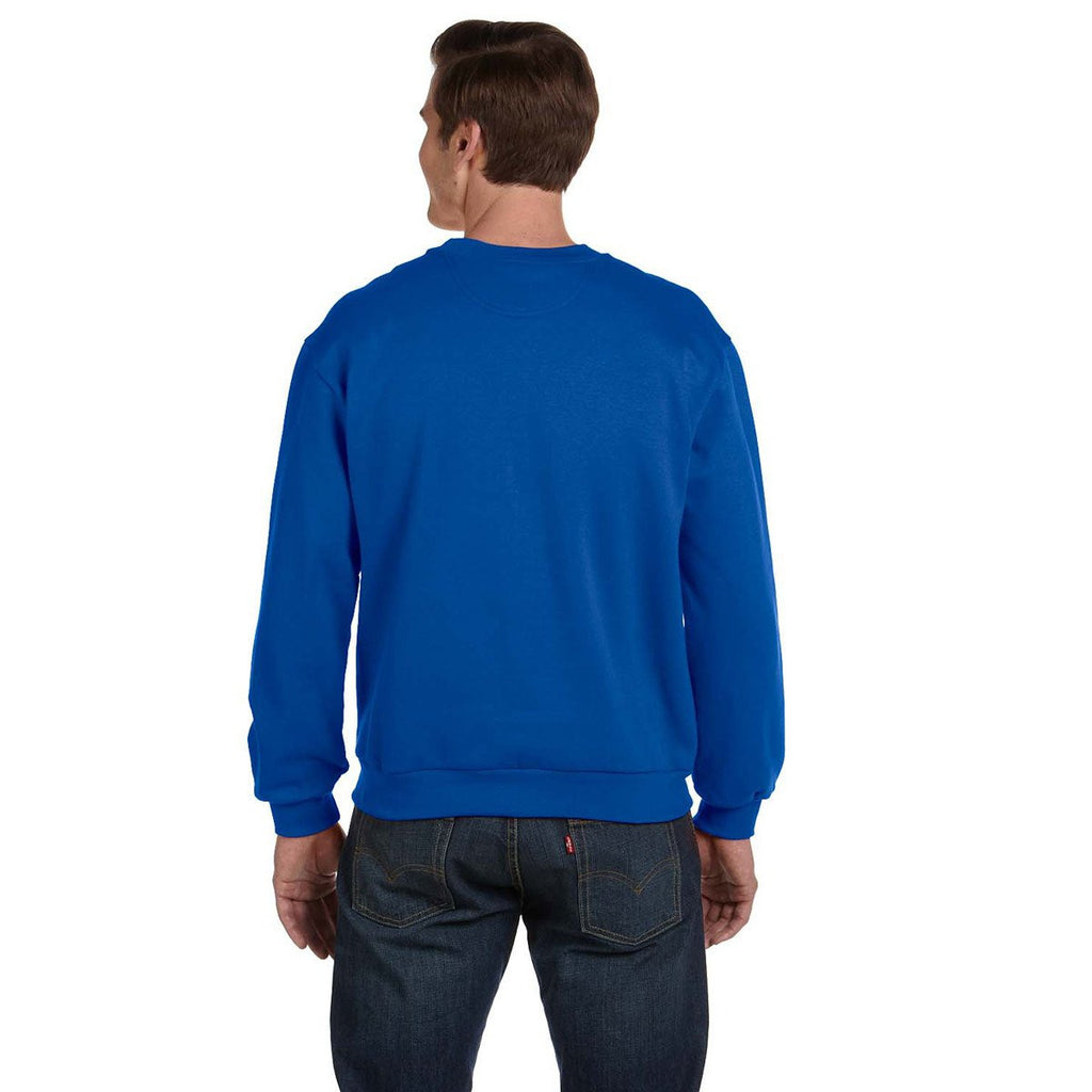 Anvil Men's Royal Blue Crewneck Fleece Sweatshirt