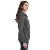 Anvil Women's Charcoal Full-Zip Hooded Fleece