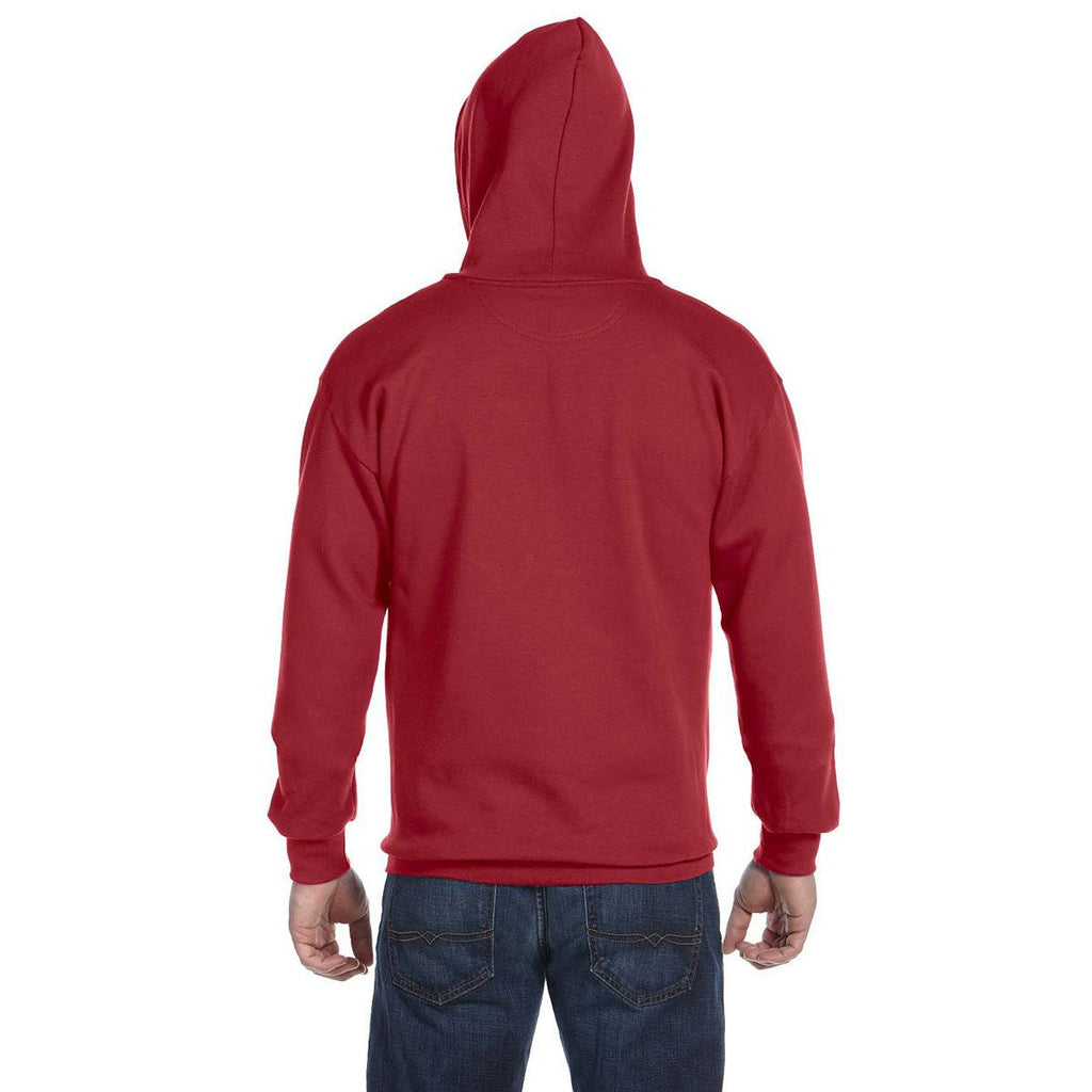 Anvil Men's Independence Red Full-Zip Hooded Fleece