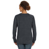 Anvil Women's Heather Dark Grey Mid-Scoop French Terry Sweatshirt