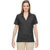 North End Women's Black Excursion Nomad Performance Waffle Polo