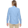 North End Women's Light Blue Paramount Wrinkle-Resistant Twill Checkered Shirt