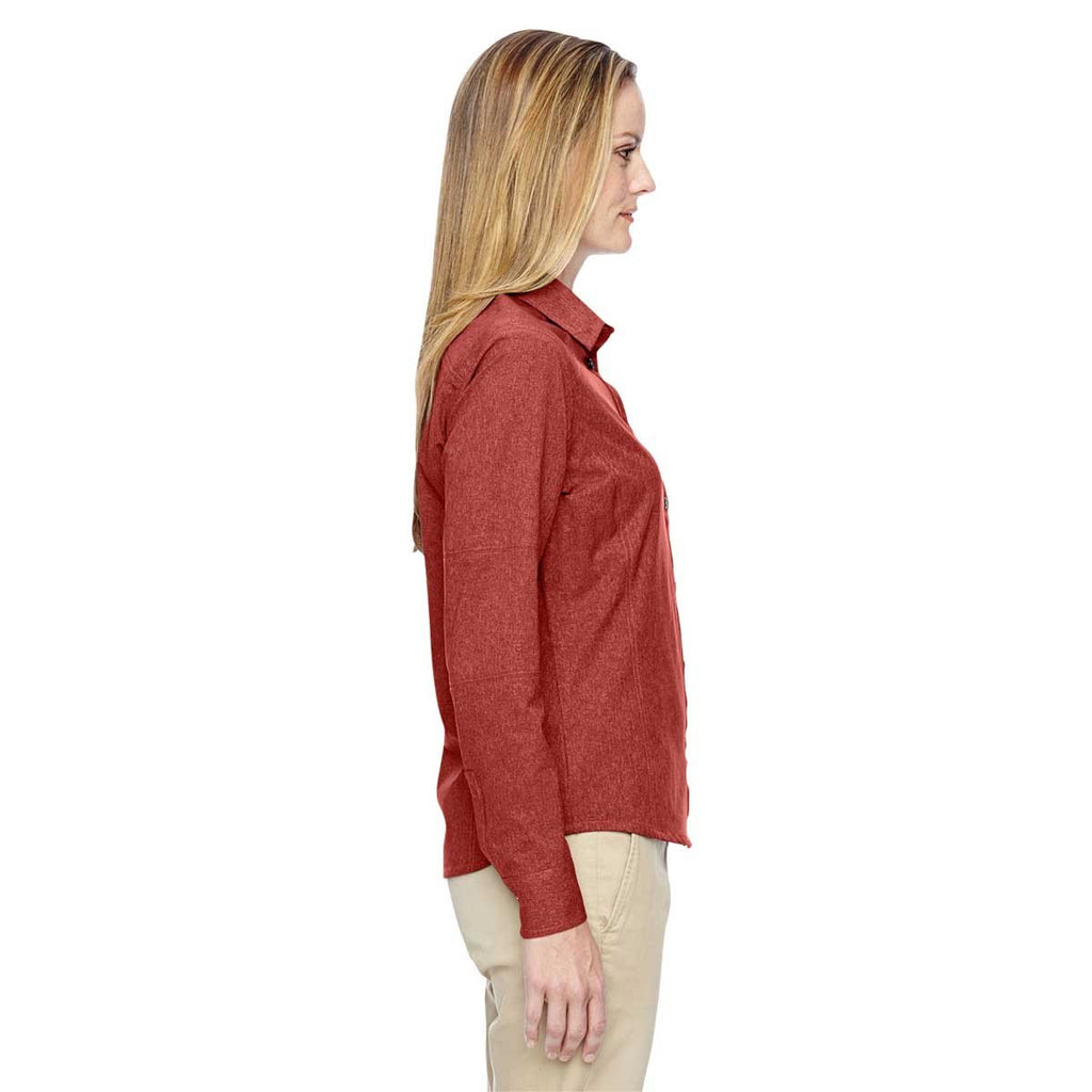 North End Women's Rust Excursion Utility Two-Tone Performance Shirt