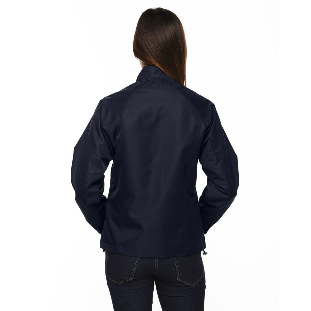 North End Women's' Midnight Navy Mid-Length Micro Twill Jacket