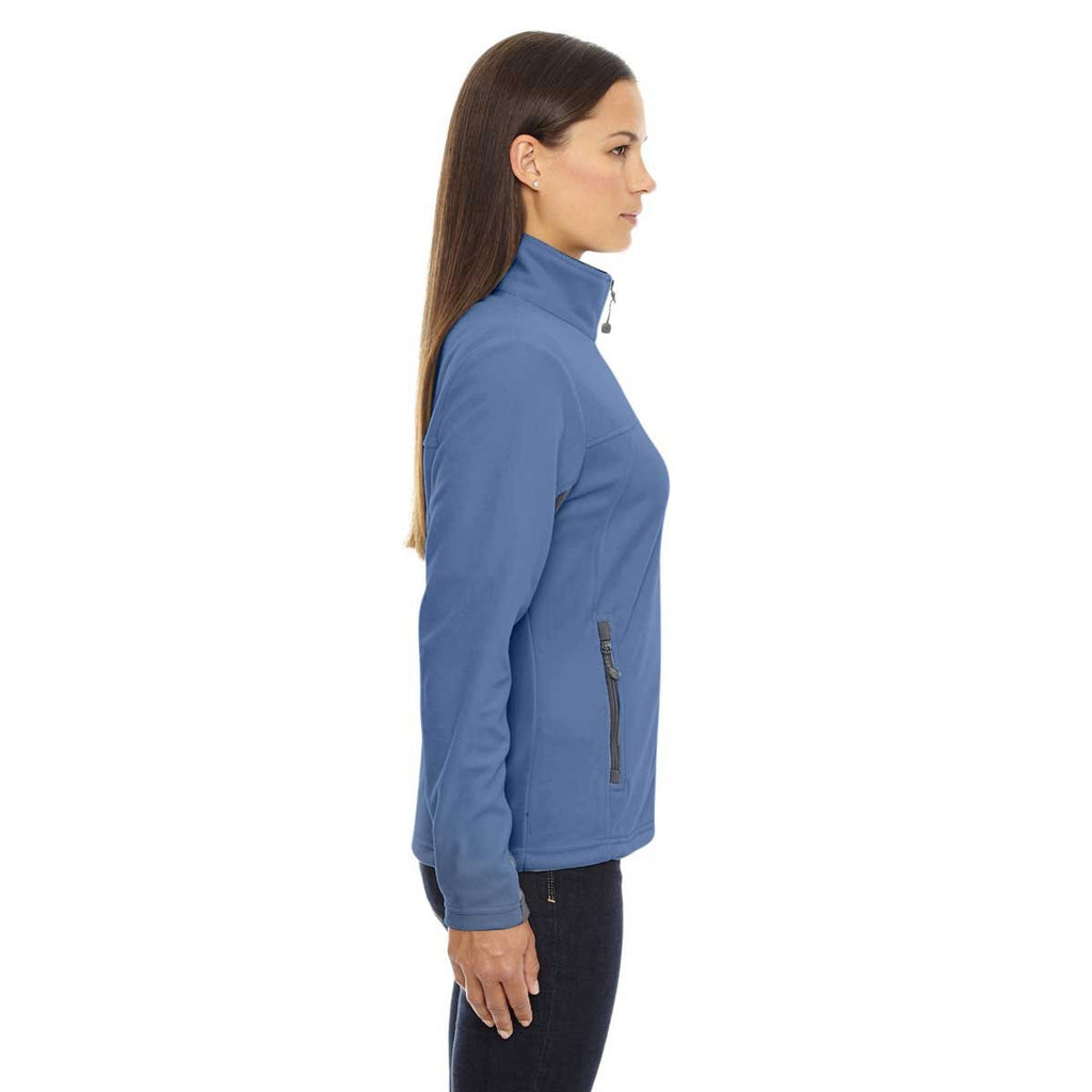 North End Women's' Lake Blue Microfleece Jacket