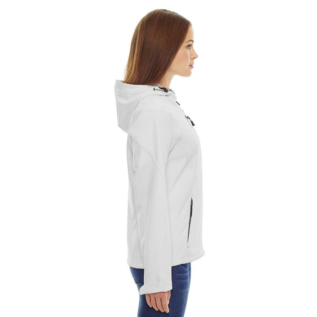 North End Women's Crystal Quartz Prospect Two-Layer Fleece Bonded Soft Shell Hooded Jacket