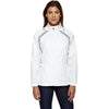 North End Women's White Sirius Jacket with Embossed Print