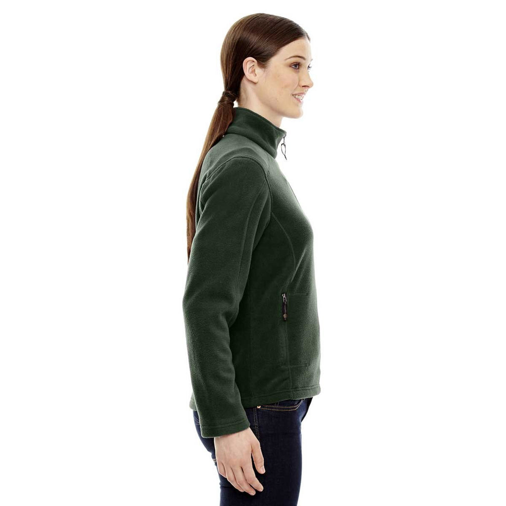 North End Women's Forest Green Voyage Fleece Jacket