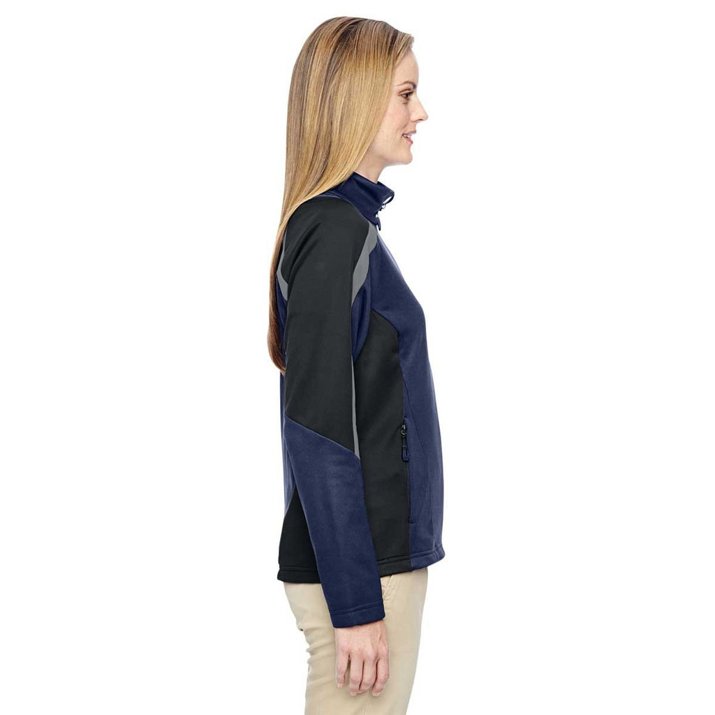 North End Women's Classic Navy Strike Colorblock Fleece Jacket
