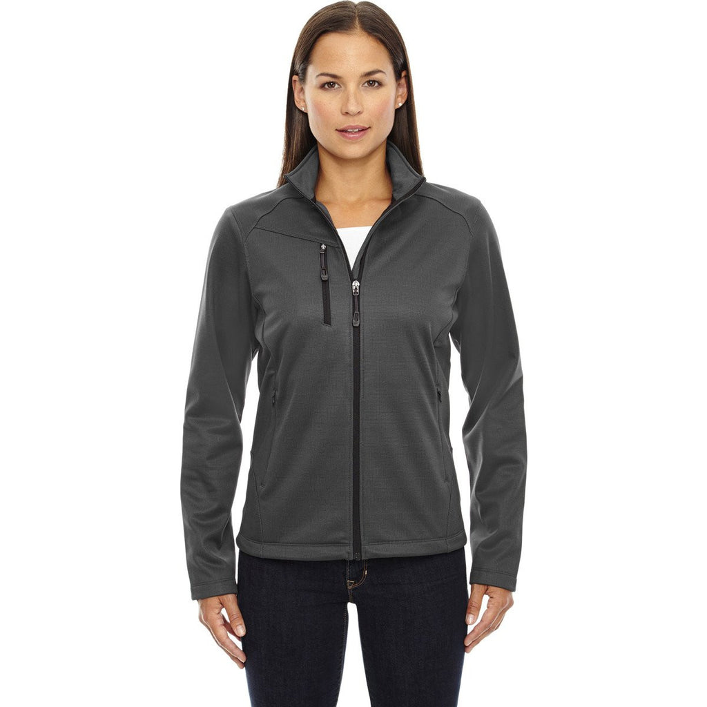 North End Women's Carbon Trace Printed Fleece Jacket
