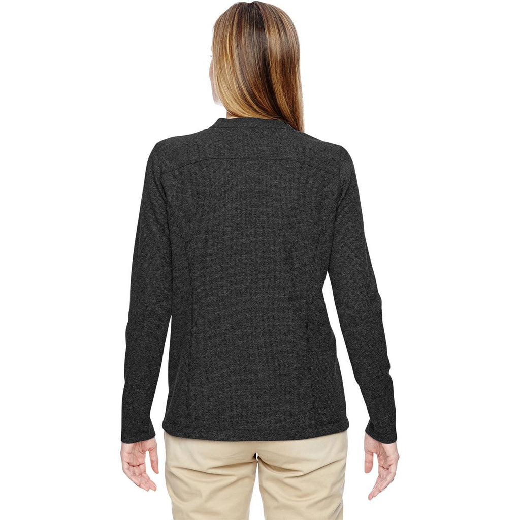 North End Women's Black Excursion Nomad Performance Waffle Henley