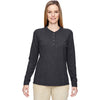 North End Women's Navy Excursion Nomad Performance Waffle Henley