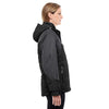 North End Women's Black/Dark Graphite Heather Insulated Jacket with Melange Print