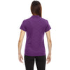 North End Women's Mulberry Purple Stretch Embossed Print Polo