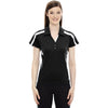 North End Women's Black Accelerate Performance Polo