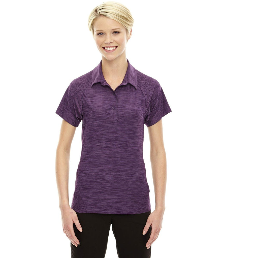 North End Women's Mulberry Purple Performance Stretch Polo