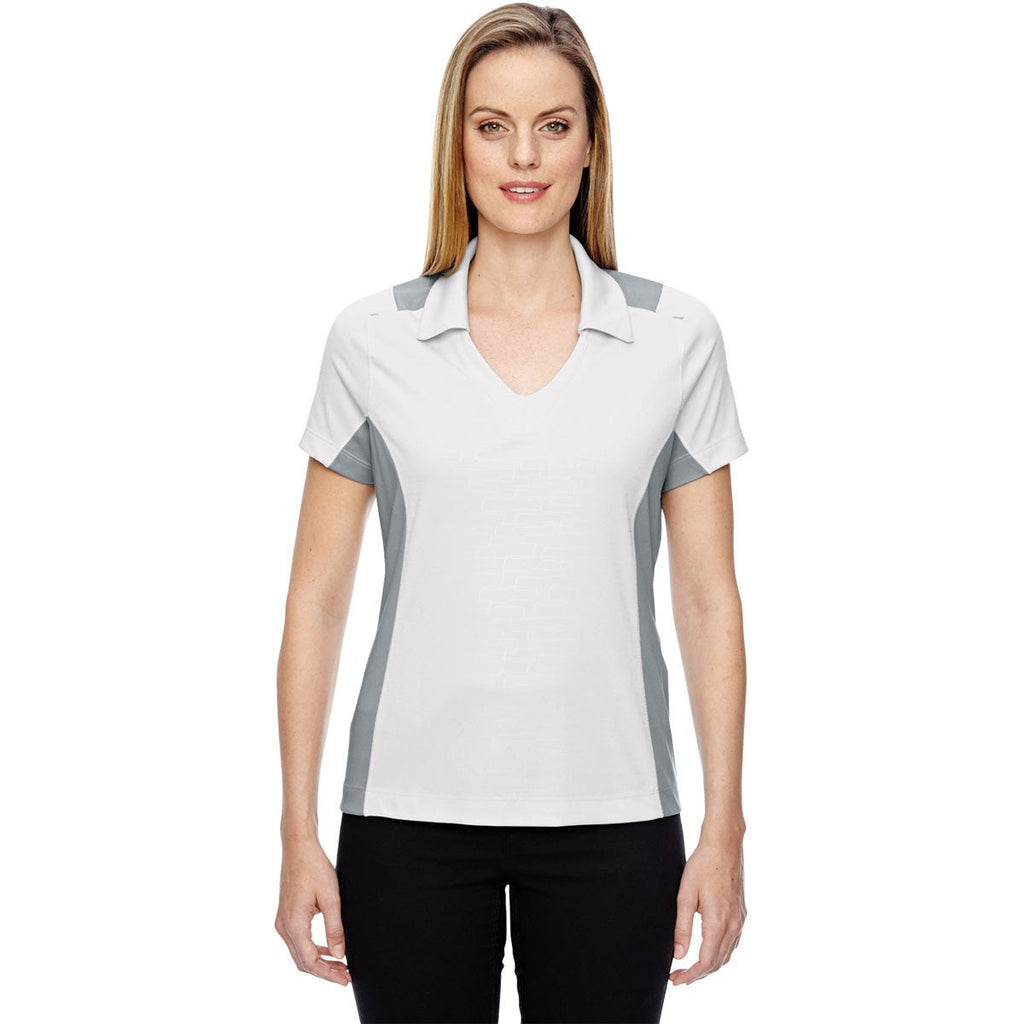 North End Women's Crystal Quartz Performance Embossed Print Polo