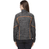 North End Women's Carbon/Orange Soda Flux Melange Fleece Jacket