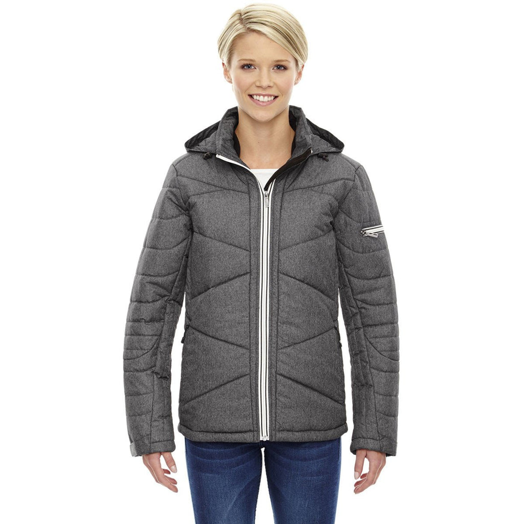 North End Women's Carbon Heather Insulated Jacket with Heat Reflect Technology
