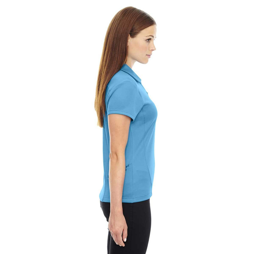 North End Women's Electric Blue Performance Polo with Back Pocket