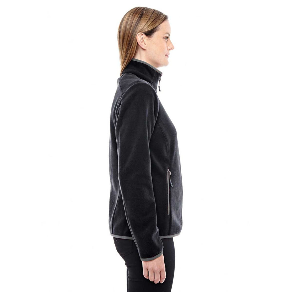 North End Women's Black/Carbon Fleece Jacket