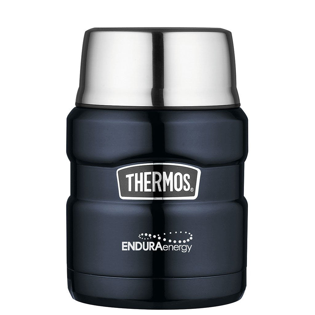 Thermos Midnight Blue Stainless King Food Jar with Spoon – 16 oz.