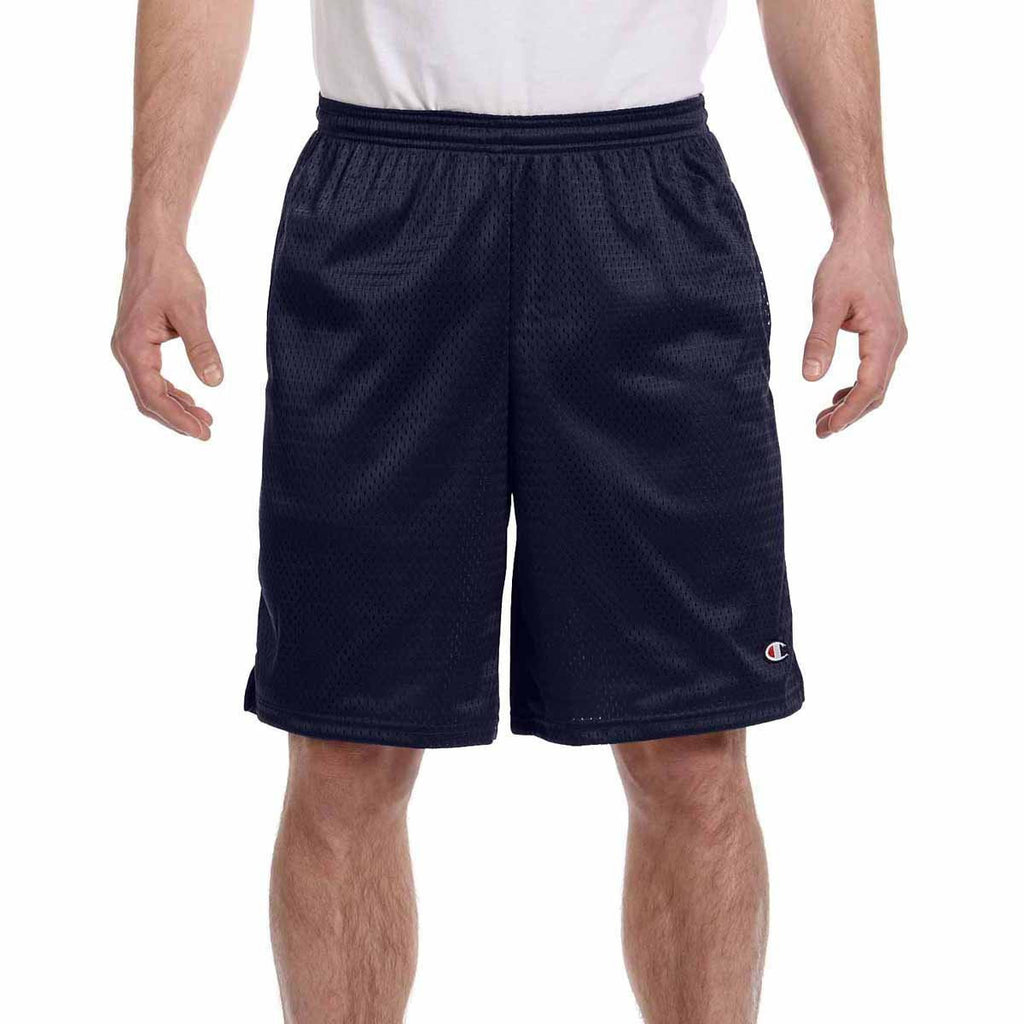 Champion Men's Navy 3.7-Ounce Mesh Short with Pockets