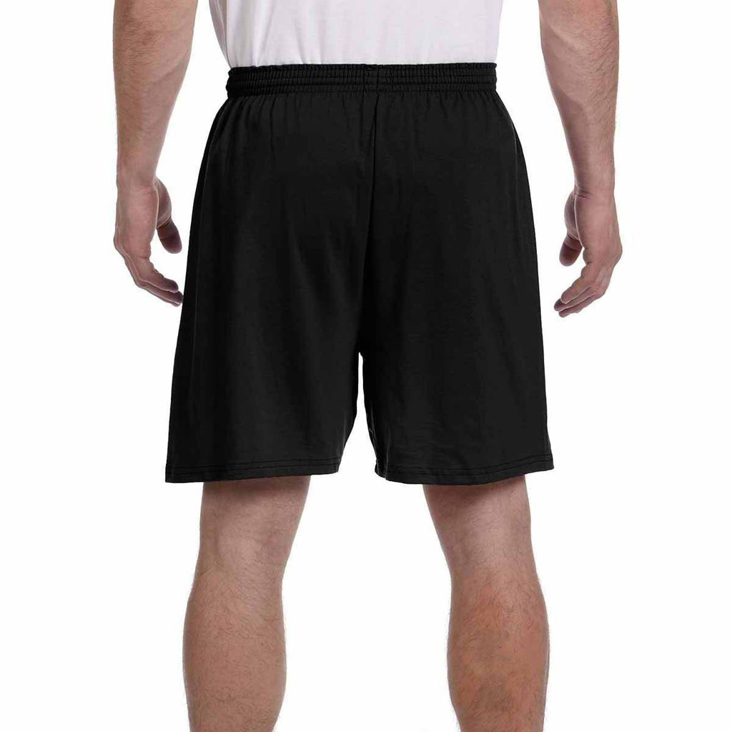 Champion Men's Black 6-Ounce Cotton Gym Short