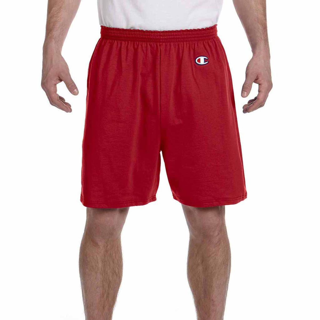 Champion Men's Scarlet 6-Ounce Cotton Gym Short