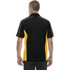 North End Men's Black/Campus Gold Fuse Colorblock Twill Shirt