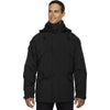 North End Men's Black 3-in-1 Parka with Dobby Trim