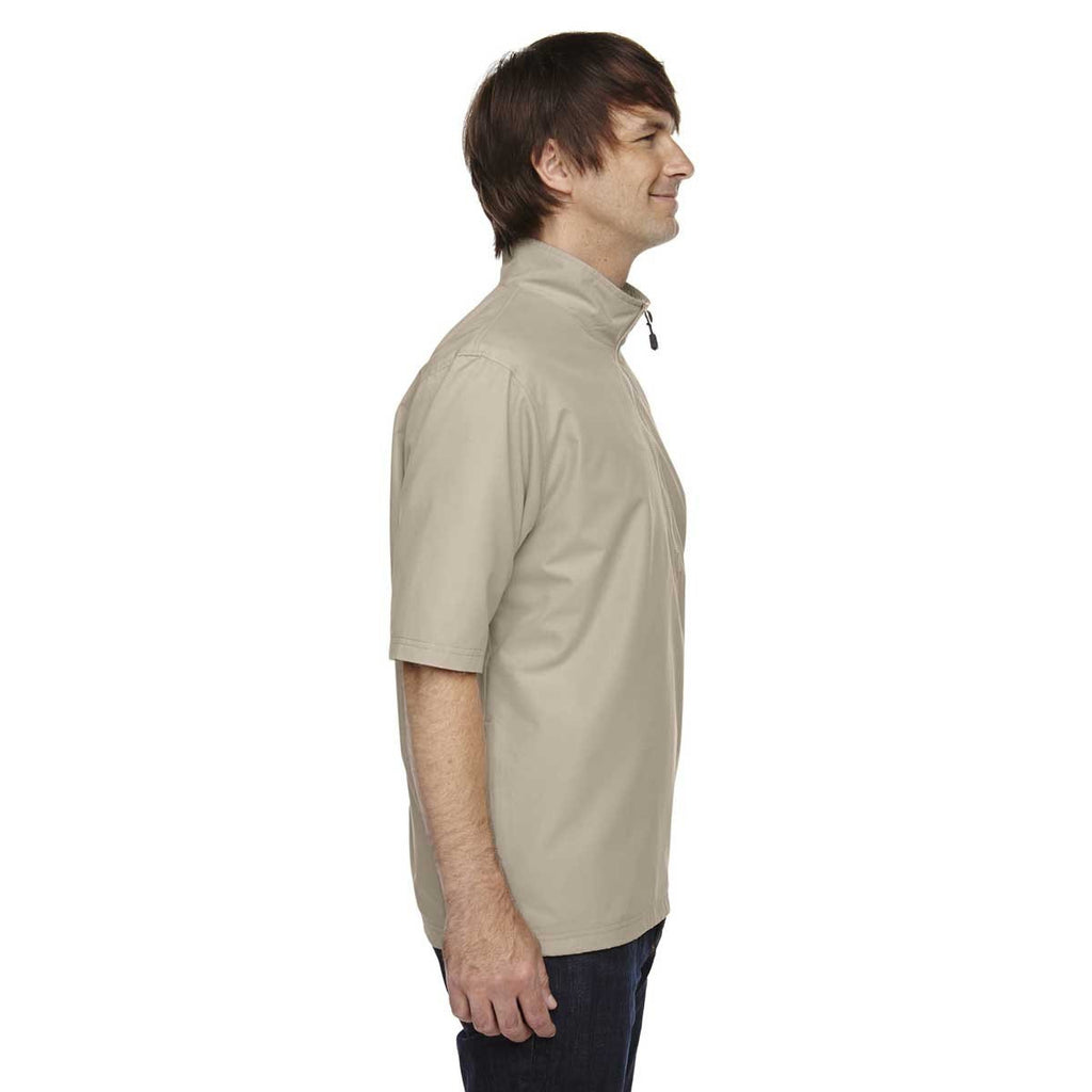North End Men's Putty M·I·C·R·O Plus Lined Wind Shirt with Teflon